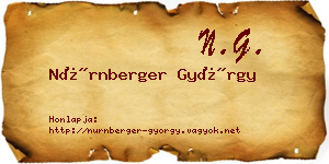 Nürnberger György névjegykártya